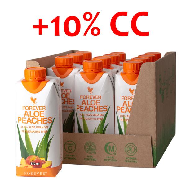 FOREVER ALOE PEACHES NECTAR - 330 ML x 12 PCS